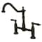 Kingston Brass KS1175AL Heritage Bridge Kitchen Faucet, Oil Rubbed Bronze KS1175AL - alternate 1